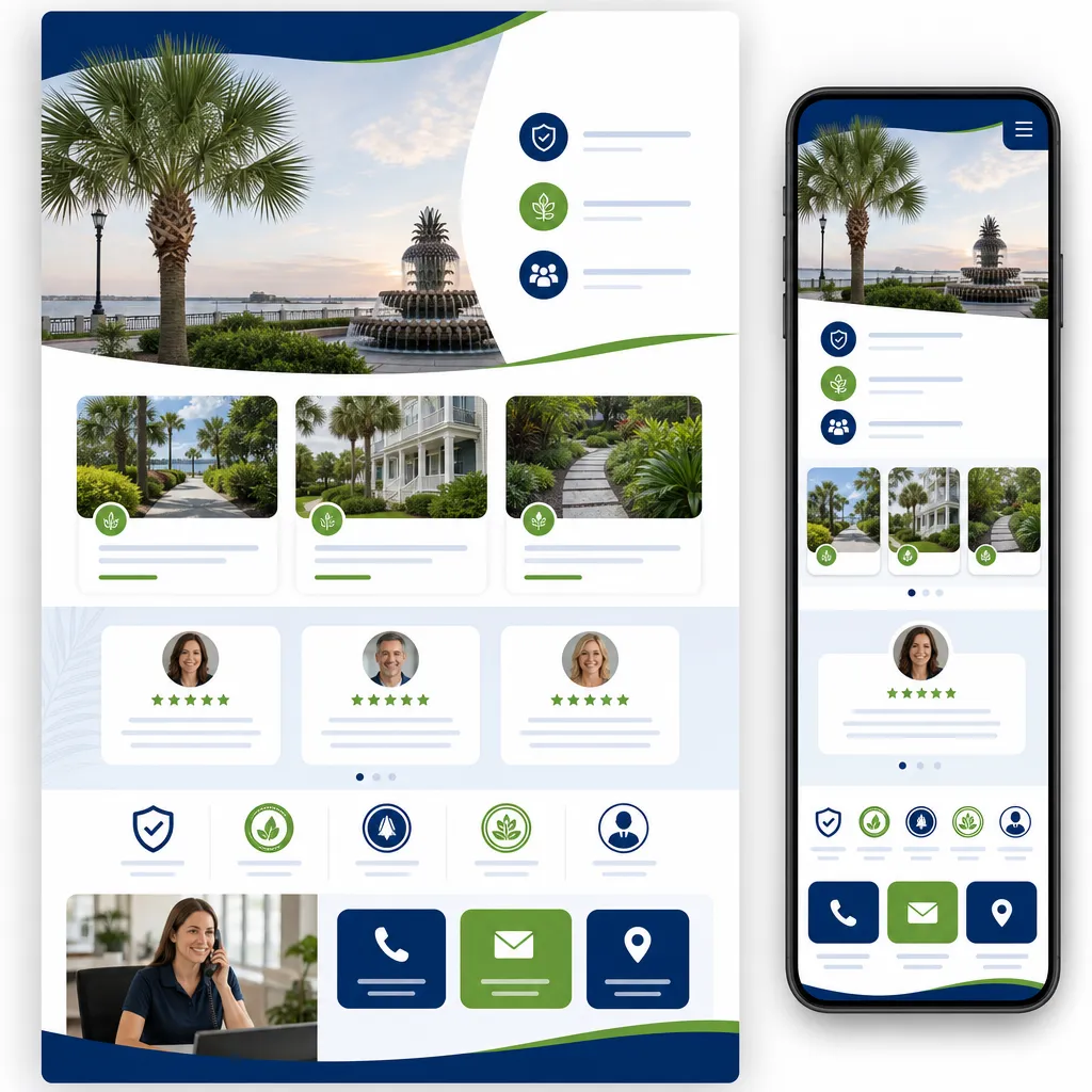 Professional web design creates visual trust through layout, imagery, and clear calls-to-action—often at a glance.